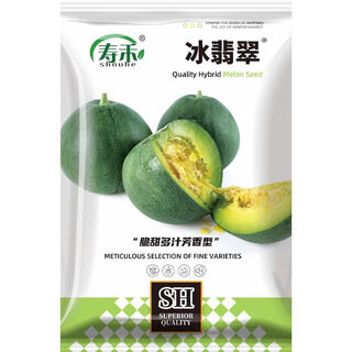 Croissant honey melon cantaloupe ice sugar seeds emerald hami melon balcony potted plants all seasons seedlings seeds ice jade melon seeds 50 original