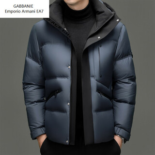 Emporio armani ea7 armani 90 белый утиный пух зимний деловой короткий пуховик мужской утолщенный теплый хлебный пуховик с капюшоном модный серый m 170 100-120jin jin равен 0,5 кг