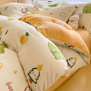 Fantasy quilt cover single quilt cover 200230cm double quilt core cover dinosaur baby high weight milk velvet fabric locks warmth, antistatic, no shedding, milk velvet quilt cover 150x200cm suitable for 150x20