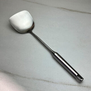 Fissler german imported high-quality stainless steel spatula soup spoon colander cooking spatula chinese kitchen thickened anti-scalding steel spatula 38cm large spatula (suitable for 30-36 pots)