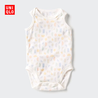 Uniqlo infant joy of print mesh hip cover/sleeveless 1-piece jumpsuit 473721 473721/01 milky white 70cm