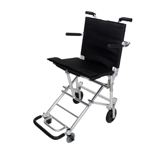 Yusenyi ultra-light portable folding traveling magical elderly stroller aircraft high-speed rail children's wheelchair aluminum classic black model (main image video) - storage bag