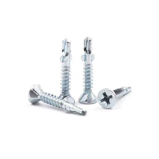 Cross heavy hair clip ear drill tail screw with wing dovetail screw calcium silicate board special self-tapping screw blue and white zinc with wing drill tail 4 points 2x38mm50jin jin is equal to 0.5 kg