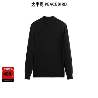 Peacebird men's sweater winter new sheep wool half turtleneck sweater b1ebe4b12 black 1 m