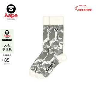 Aape flagship store accessories camouflage jacquard casual trendy mid-calf socks 4293xxp whz/white s