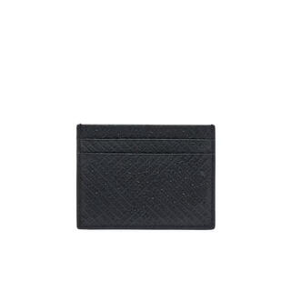 Armani (armani exchange) men's card holder design, portable storage, anti-slip card slot, light and thin structure, black cowhide material, black, one size fits all
