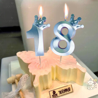 Fantasy birthday candle cake birthday candle creative atmosphere ritual sense boy crown digital decoration 2025 new diamond crown candle pink 1