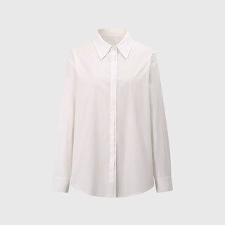 5+(fiveplus)five plus lapel double placket long sleeve shirt no-iron anti-wrinkle shirt top women's professional long sleeve sun protection white m (one size) (130jin jin is equal to within 0.5kg)