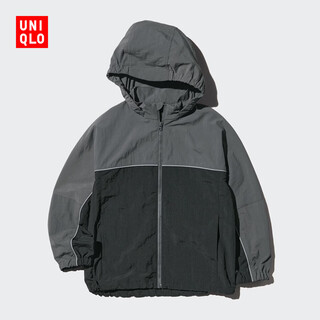 Uniqlo children's clothing boys and girls portable anti-uv hooded jacket sun protection clothing sun protection clothing 483404 09 black 110
