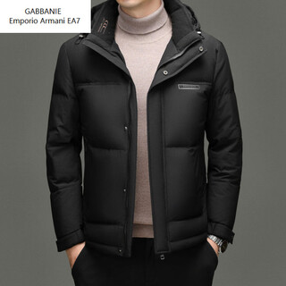 Emporio armani ea7 armani 2026 winter new men's down jacket windproof middle-aged business casual thickened white duck down warm men black m 170