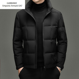 Emporio armani ea7 armani winter new style young and middle-aged men's down jacket short casual lapel duck down warm jacket down outer black 4xl 58-
