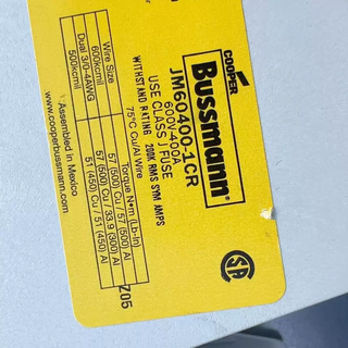 Bussmannjm60400-1cr fuse holder 600v default