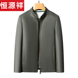 Hengyuanxiang men's simulated leather jacket 2026 spring and autumn new leather jacket middle-aged dad wear business casual thin leather jacket military green 7xl 210