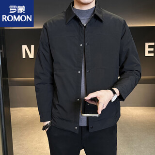Romon lightweight down jacket men's winter 2025 new high-end thickened executive jacket men's casual jacket black m 90-110jin jin is equal to 0.5 kg