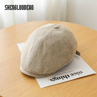 San rodeo forward hat newsboy hat japanese style cotton and linen painter hat popular brand all year round reverse newsboy hat men card apricot color one size (55-59cm) adjustable b