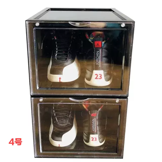 Yusenyi jrs same style transparent large size sneakers magnetic suction door shoe box hard acrylic storage box vertical opening anti-oxidation tide box 10 black magnetic suction vertical style inner height about 19.8cm 36x28x22cm 36 36x28x22cm