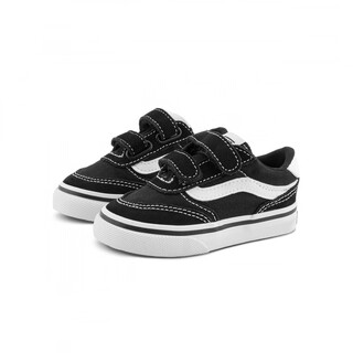Vans (vans) children's shoes brooklyn ls v black children's velcro sneakers black 20 actual measured inner length 12cm