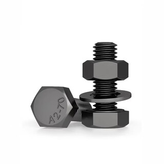 Tianzhuo hardware black 304 stainless steel full thread external hexagon screw nut flat washer set extended screw m3m4m5m6m8m10 m6*8-20 set