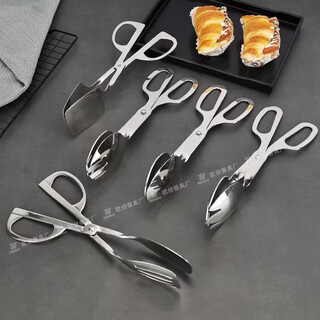 Dowblew thickened stainless steel food clips, commercial food clips, bread clips, fried food clips, fried food clips, barbecue clips, fruit clips, cup-shaped a-type scissor clips
