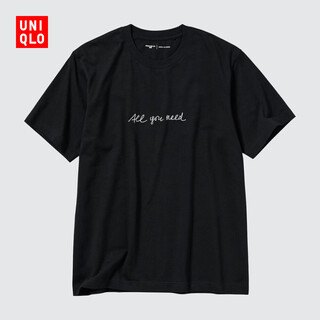Uniqlo camiseta estampada ut herzog de meuron para hombre y mujer camiseta de manga corta 485513 479070 485513/09 negro l