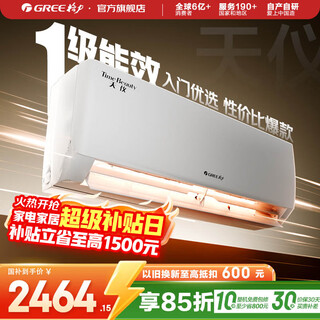 格力（GREE）空调 大1匹/1.5匹 天仪 新一级能效  变频冷暖自清洁 卧室空调挂机 家电国家补贴 以旧换新 天仪 新一级能效 1.5匹 性价比首选