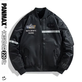 Panmax2026 trendy and handsome printed cotton jacket men's large size thickened flight suit thickened warm cotton jacket men's black l recommended 100-135 jin jin equals 0.5 kg