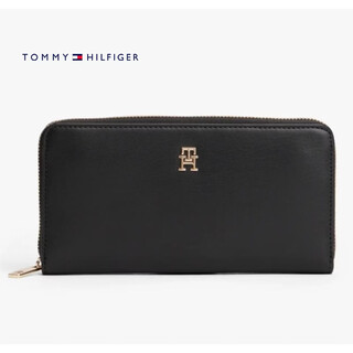 Tommy hilfiger tommy light luxury women f|aw0aw17744/bds wallet black one size