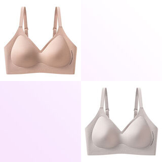 Tingmei (gracwell) tingmei underwear women's seamless small breast push-up breathable anti-expansion pull-up anti-sagging side auxiliary breast bra liquid foundation + brown skin m recommended 75/34 ab full cup