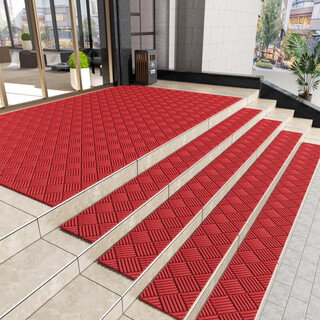 Xinjinngle outdoor step non-slip mat outdoor stair mat shop hotel entrance welcome carpet customizable floor mat anti-magic pattern-big red-basic medium silk sixth generation upgraded tpe bottom durable style 160cm*200cm step floor mat-commercial grade