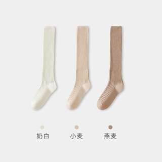 Jianjiang jianjiang women's socks summer new striped calf socks extra long slim leg velvet socks light breathable women's cotton socks milk white + wheat + oatmeal 3 pairs one size fits all - priority delivery
