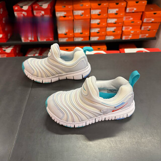 Nike (nike) official flagship slip-on caterpillar children's shoes middle school boys and girls baby sports shoes running shoes 343738 343738-105 29.5