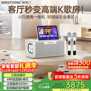 Westin ktv audio home karaoke all-in-one machine karaoke karaoke machine display outdoor portable square dance bluetooth speaker desktop 350-128g home version national subsidy