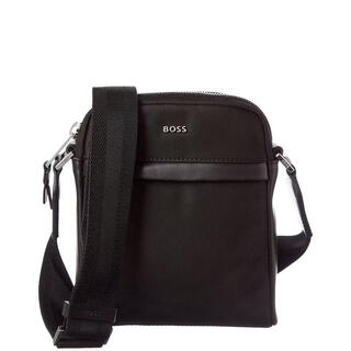 Boss men's and women's shoulder bags zipper closure adjustable shoulder strap front zipper pocket flat pocket design black black