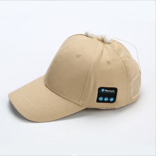 Cross-border outdoor sports duck bill baseball hat wireless bluetooth call music headset hat khaki color one size