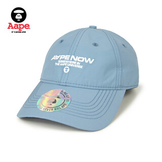Aape旗舰店配饰猿人字母刺绣潮流休闲鸭舌帽棒球帽5255XXQ BLE/蓝色 F 均码