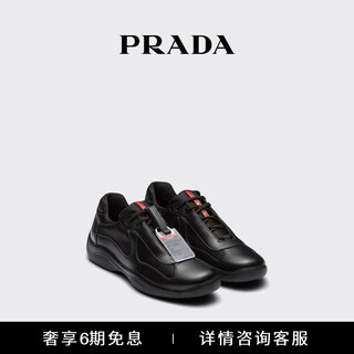 Prada/prada gift men's america scuporiginal thick-soled sneakers black 43.5 (9.5)