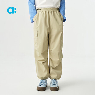 Youlan allblu youlan dry four-way elastic overalls children's trousers for boys and girls 26 spring new wear-resistant light khaki 140 cm