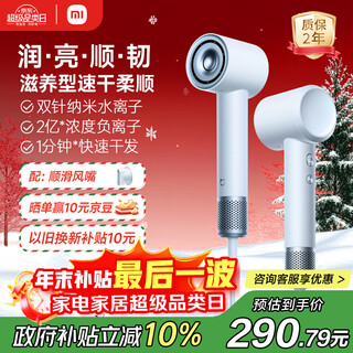 Mijia high speed water ion hair dryer xiaomi home constant temperature hair dryer negative ion quick dry moisturizing care send new year’s christmas gift to girlfriend national subsidy iceland blue