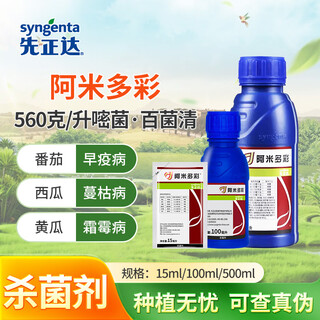 Syngenta amicolor 560g/liter azoxystrobin chlorothalonil downy mildew vine blight pesticide fungicide 500ml*1 bottle