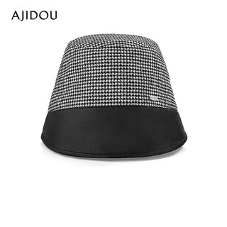 Ajidou aji bean hat women's fashion trend newsboy hat warm windproof hat new year's eve gift black + beige one size