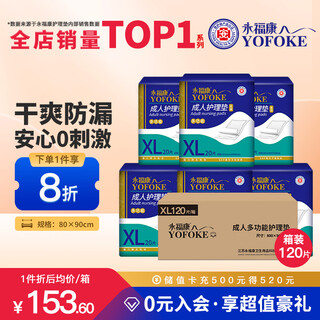 Yongfukang adult care pad xl120 pieces size 80*90cm infant maternity mattress elderly disposable diaper pad