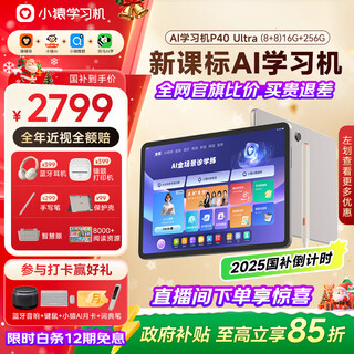 Xiaoyuan ai learning machine p40ultra 15% national subsidy ai academic diagnosis all-round tutor yuanfudao training machine tablet eye protection screen 12.3 inches 8+8+256