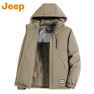 Jeep ropa casual retro de algodón estilo hong kong para hombres 2026 primavera nueva marca de moda suelta y cómoda tops de negocios de alta gama a prueba de frío caqui oficial auténtico m recomendado 100-120 jin jin equivale a 0,5 kg