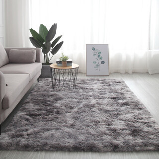 Fantasy modern minimalist style carpet, bedroom and living room bedside plush carpet, machine washable encrypted design, ash tie-dye, upgraded thickened and encrypted, width 60x length 160cm