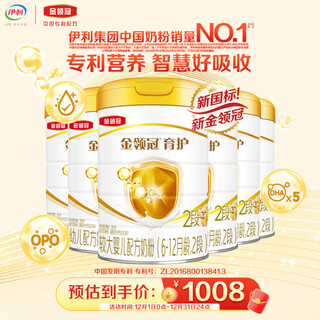 Yili jinling guan yuhu 5 times dha good brain power older infant milk powder (6-12 months) 2 sections 960g*6 whole box