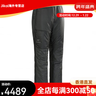 Arc teryx new year's gift nuclei logo embroidery solid color anti-wear warm down pants/cotton pants men's black black/black l