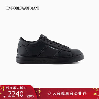Emporio armani/armani official flagship new year gift men's outdoor casual sports sneakers autumn and winter k001-black 41