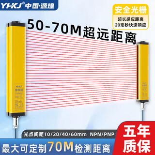 50-meter ultra-long distance safety grating sensor area infrared through-beam sensor human vehicle induction detection lotus color