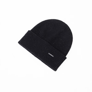 Hengyuanxiang 2025 autumn and winter pure wool knitted hat fashion new unisex versatile head protective wool hat black one size