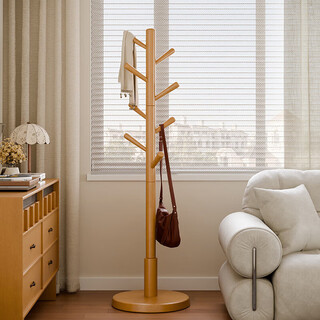 Jiayi coat rack, home clothes rack, floor-standing solid wood clothes rack, bedroom clothes rack, office clothes rack